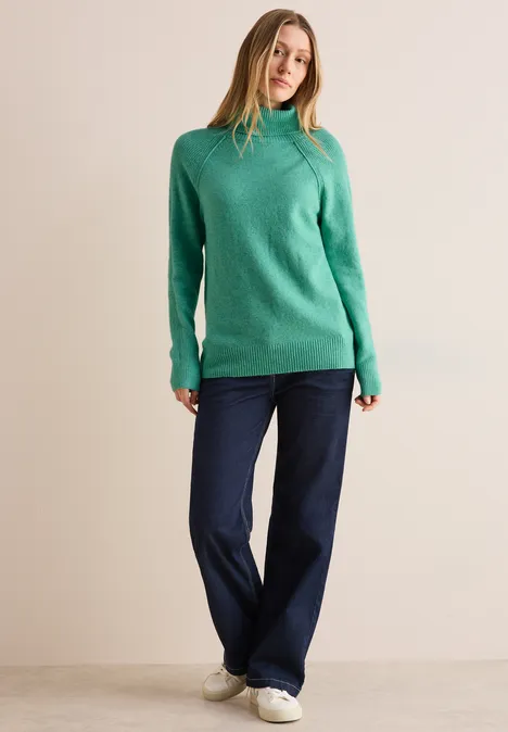 Rollkragenpullover aventurine green melange
