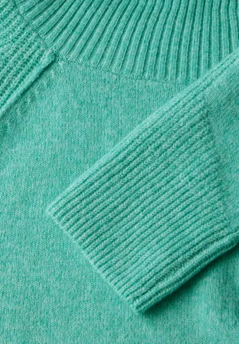 Rollkragenpullover aventurine green melange
