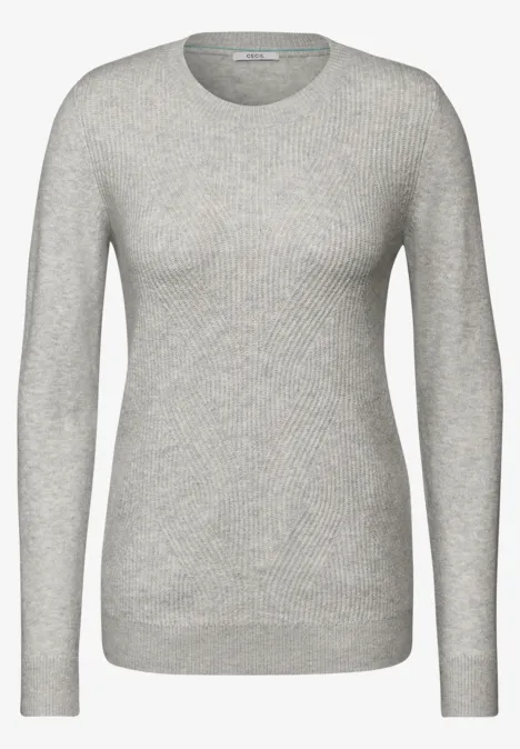 Softer Strukturpullover soft silver melange