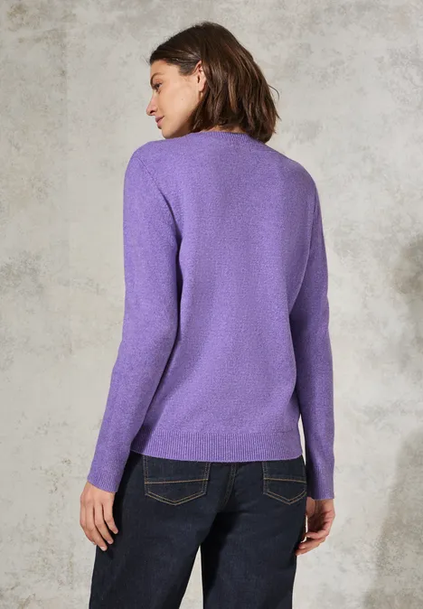 Pull à motifs structurés gentle lilac melange