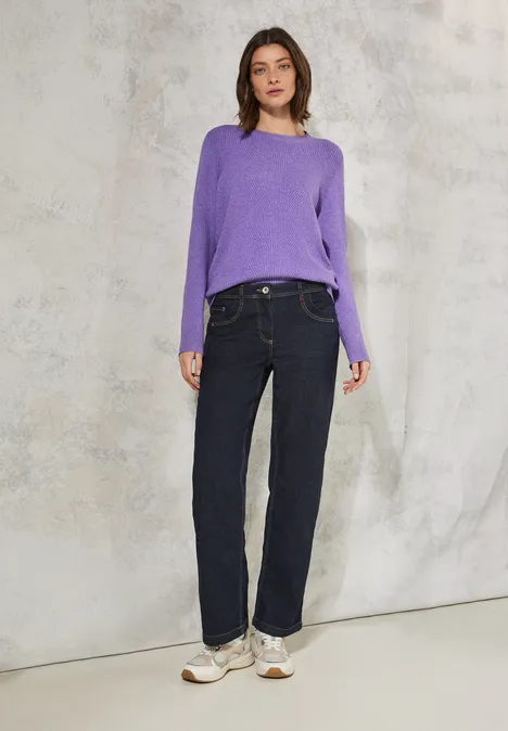Pull à motifs structurés gentle lilac melange