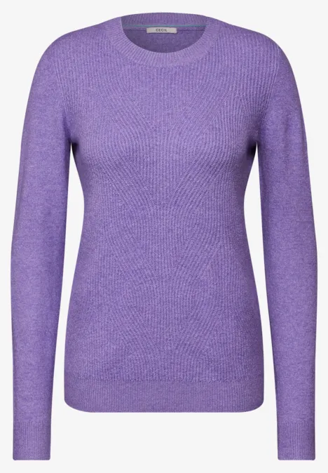 Softer Strukturpullover gentle lilac melange