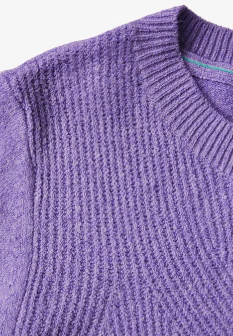Pull à motifs structurés gentle lilac melange