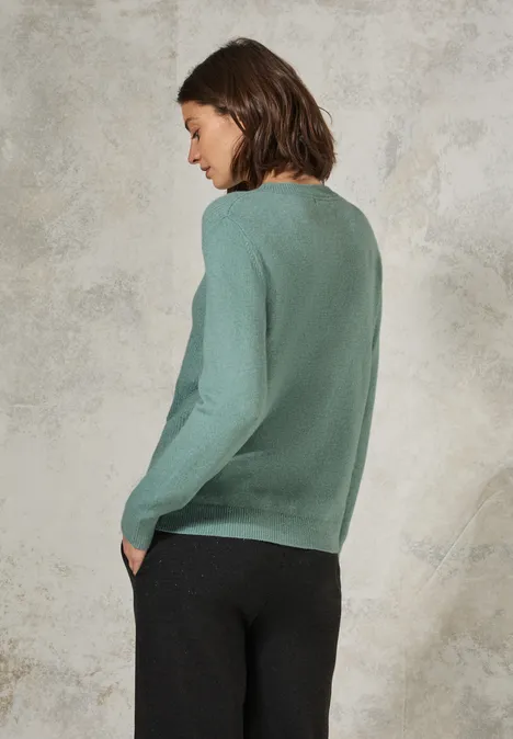 Softer Strukturpullover iced salvia green melange