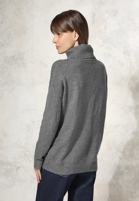 Pullover mit Rollkragen flint grey melange