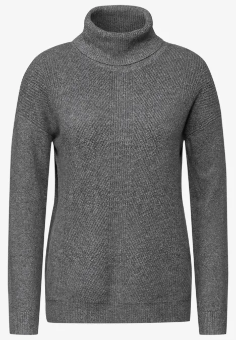 Pullover mit Rollkragen flint grey melange