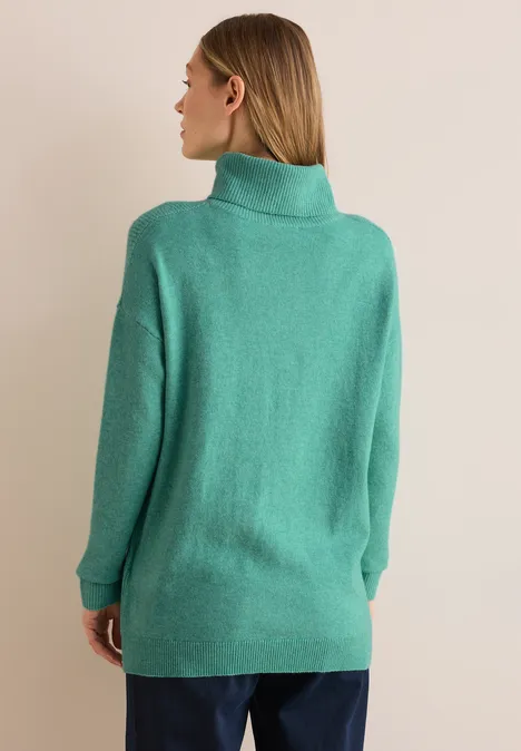 Pullover mit Rollkragen aventurine green melange