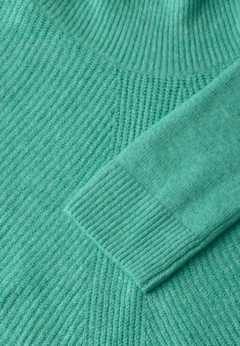 Pullover mit Rollkragen aventurine green melange