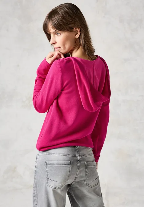 Fijn gebreide trui jewel pink