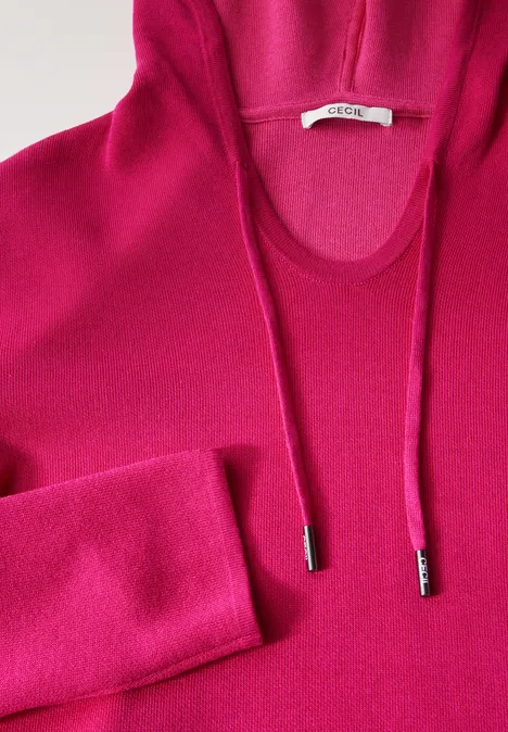 Fijn gebreide trui jewel pink