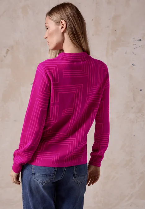 Pullover mit Turtleneck jewel pink