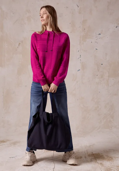 Pullover mit Turtleneck jewel pink