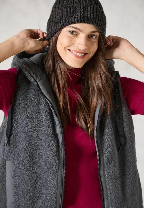 Pullover mit Strukturmix jewel pink