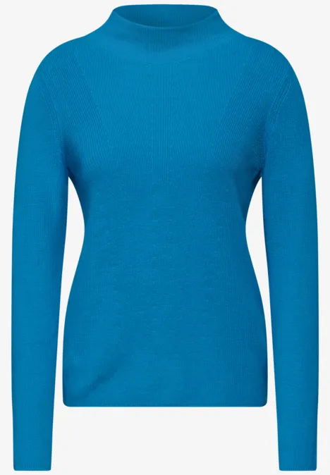 Pullover mit Strukturmix dynamic aqua blue