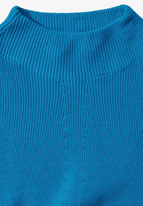 Pullover mit Strukturmix dynamic aqua blue