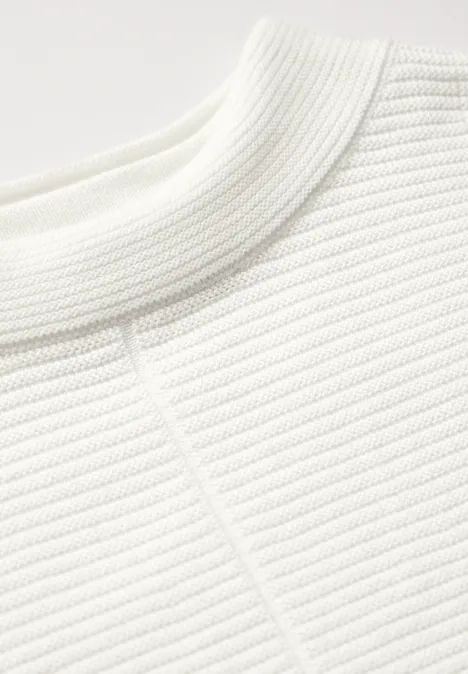 Strukturmix Dolman Pullover vanilla white