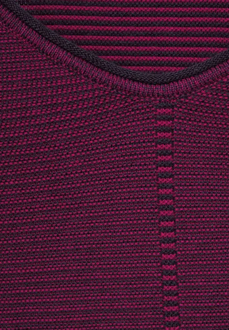 Pulli mit Strukturstreifen beloved berry