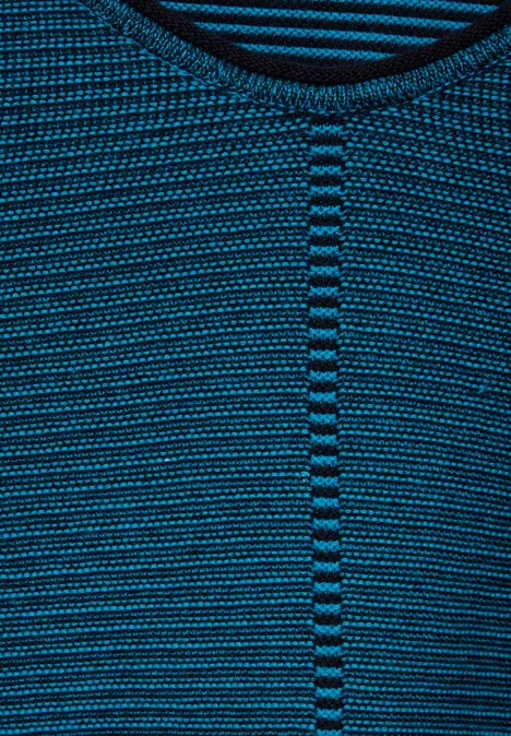 Pulli mit Strukturstreifen universal blue