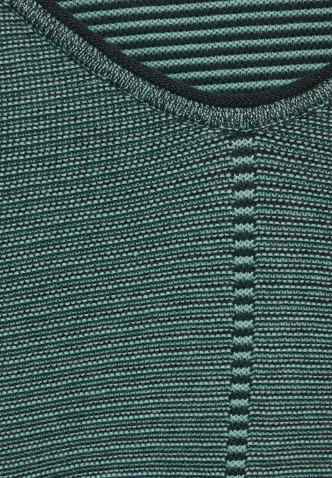 Pulli mit Strukturstreifen fir green