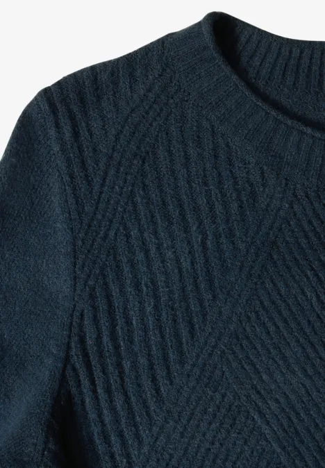 Pull en maille fine oil blue