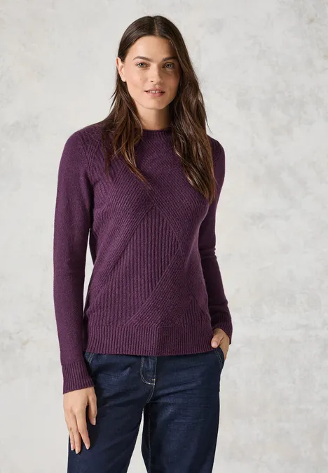 Feinstrickpullover beloved berry melange