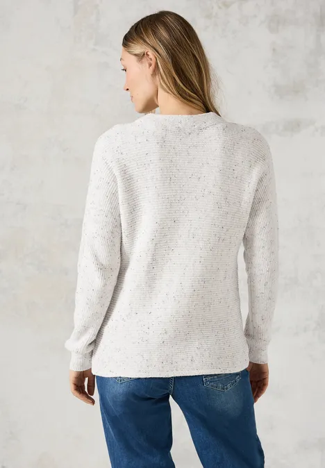 Strukturpullover raw sand beige