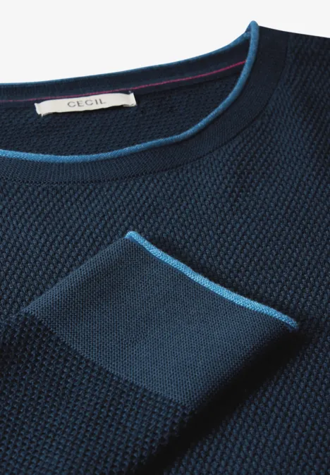 Feinstrickpullover oil blue