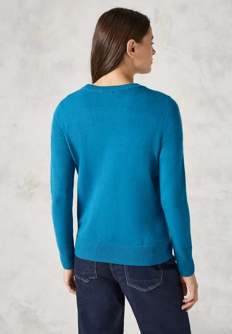 Softer Feinstrickpullover celestial aqua blue