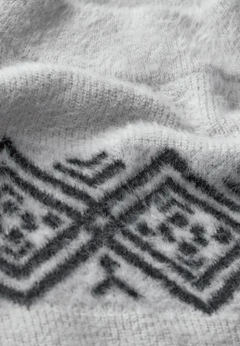 Federgarn-Pullover soft silver melange