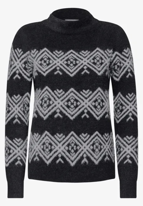 Federgarn-Pullover deep charcoal grey