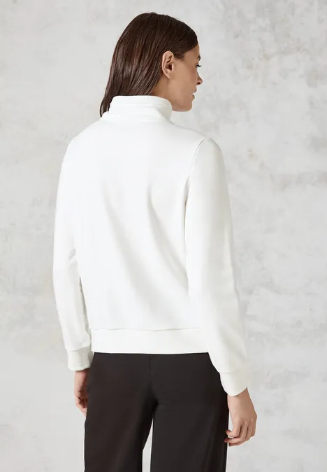 Sweatshirt mit Stickerei vanilla white