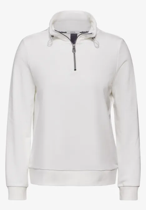 Sweatshirt mit Stickerei vanilla white