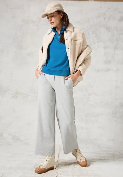 Sweatshirt mit Stickerei dynamic aqua blue