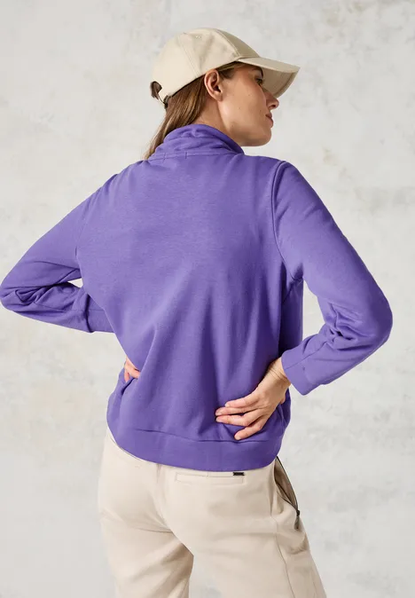 Sweatshirt mit Stickerei wild lilac