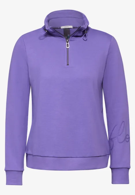 Sweatshirt mit Stickerei wild lilac