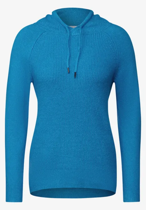 Strukturmix Raglan Pullover dynamic aqua melange