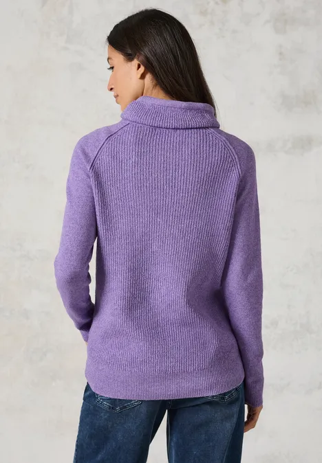 Strukturmix Raglan Pullover lilac melange
