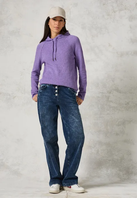 Strukturmix Raglan Pullover lilac melange