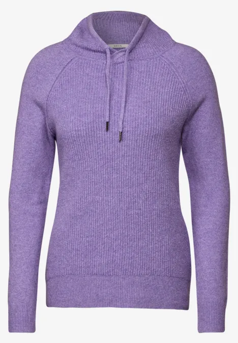 Strukturmix Raglan Pullover lilac melange