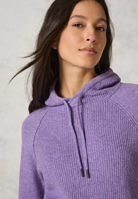Strukturmix Raglan Pullover lilac melange