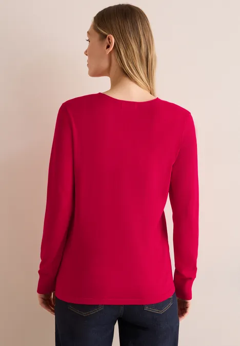 Feinstrickpullover granita red
