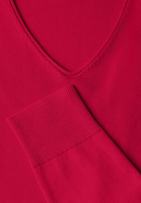 Feinstrickpullover granita red