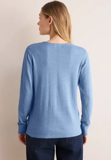 Feinstrickpullover light blue melange