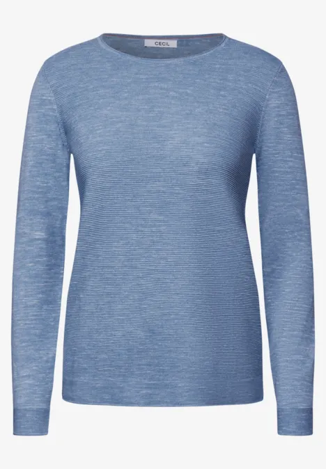 Strukturpullover heather sky blue