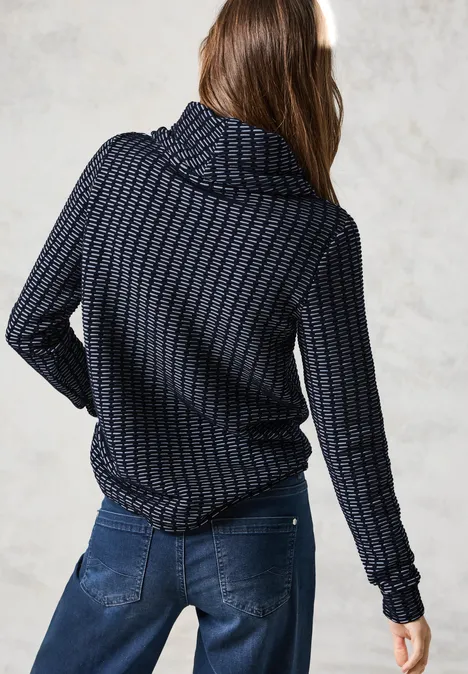 Sweatshirt mit Schalkragen universal blue