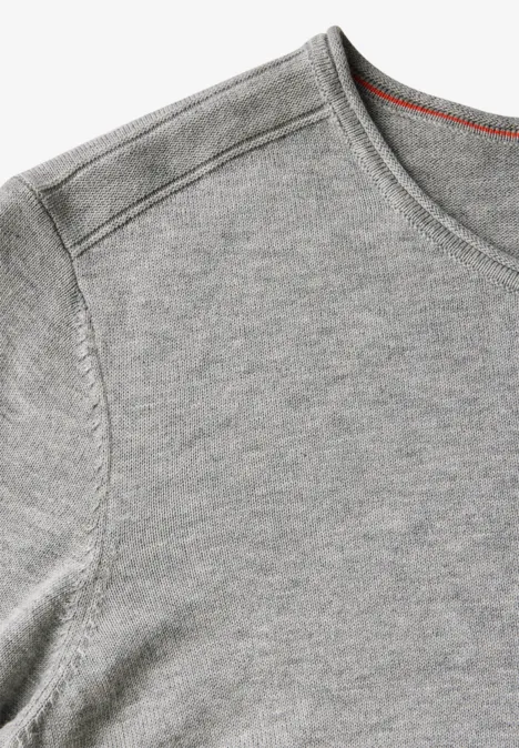 Rundhalspullover mineral grey melange