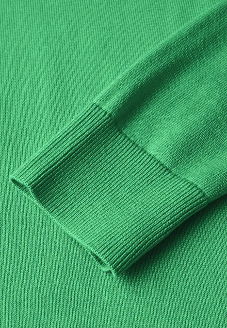 Trui met ronde hals iced green
