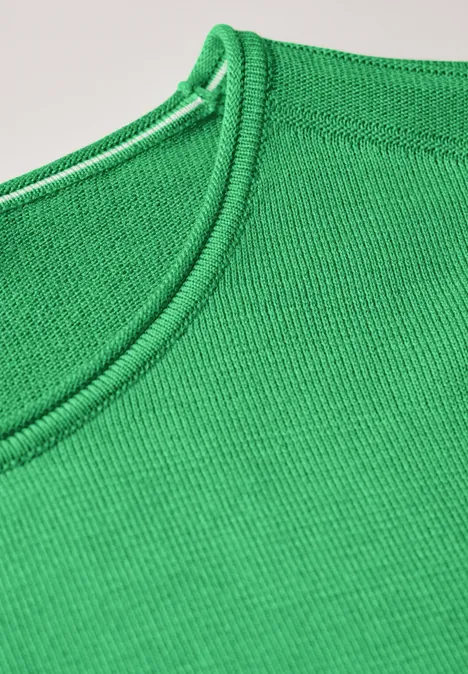 Trui met ronde hals iced green