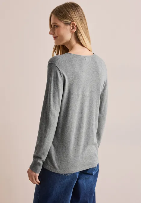 Feinstrickpullover mineral grey melange