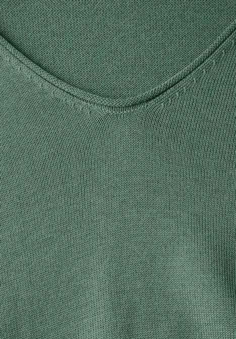 Feinstrickpullover raw salvia green